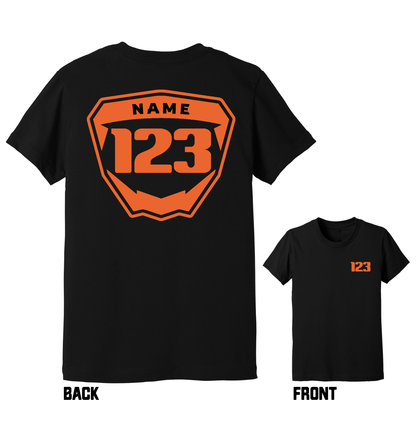 Adult Personalized Motocross Number Plate T-Shirt
