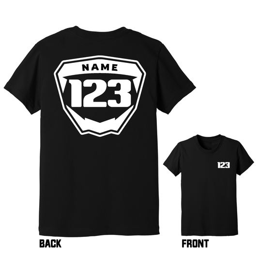 Youth Personalized Motocross Number Plate T-Shirt